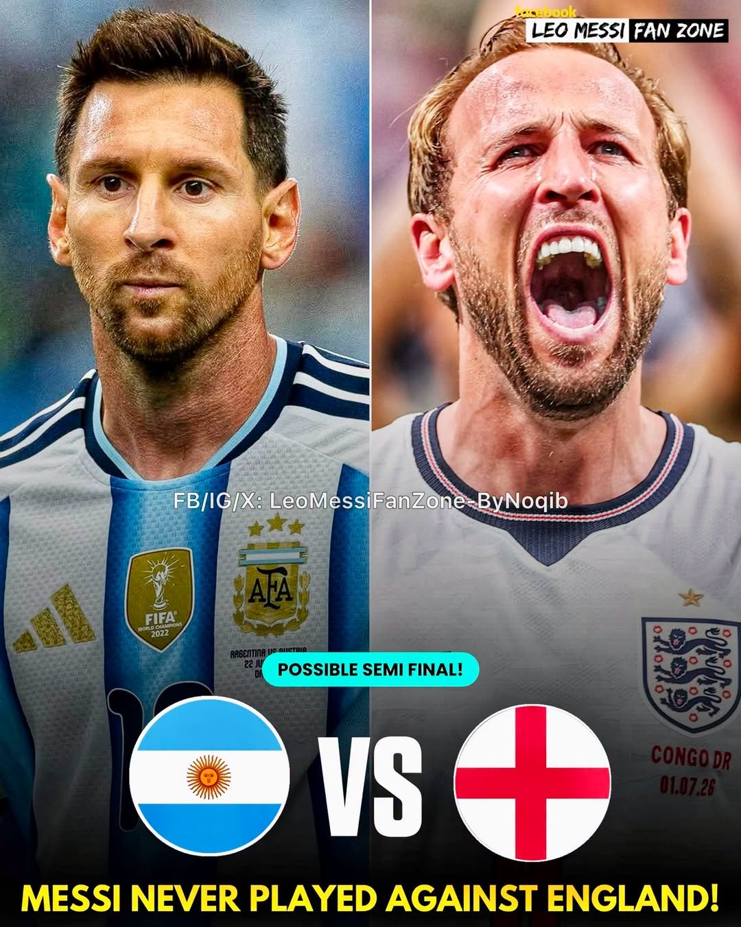 DID YOU KNOW — Leo Messi has never got chance to play against England!
If Argentina can win their…